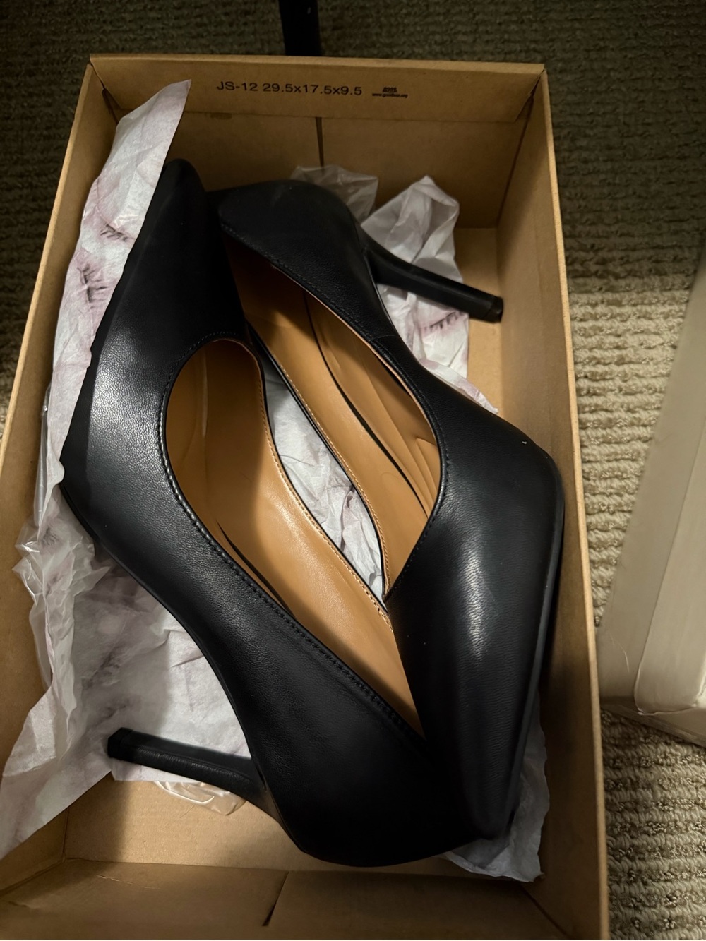 Jessica Black Pointed Toe Stiletto Heels